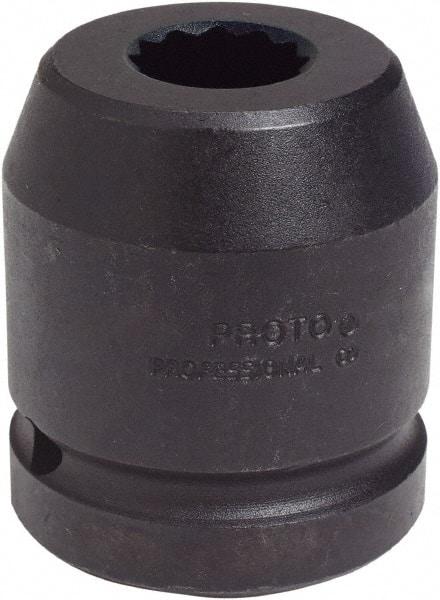 Proto - 1" Drive 15/16" Standard Impact Socket - 12 Points, 2-7/16" OAL - USA Tool & Supply