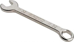 Proto - 11/32" 6 Point Combination Wrench - 3-7/16" OAL, Steel, Nickel Finish - USA Tool & Supply