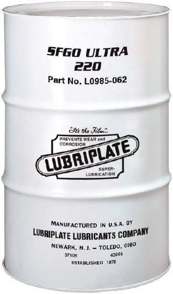 Lubriplate - 55 Gal Drum, Synthetic Gear Oil - 8°F to 420°F, 1088 SUS Viscosity at 100°F, 210 SUS Viscosity at 210°F, ISO 220 - USA Tool & Supply