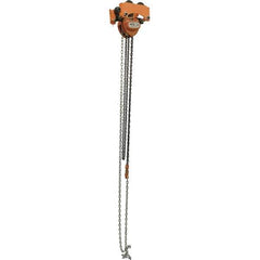 Vestil - 0.5 Ton Capacity Low Headroom Geared Trolley - 2" to 6" Flange Width - USA Tool & Supply