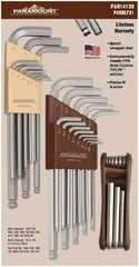 Paramount - 31 Piece L-Wrench/Fold-Up Combo Hex Key Set - Hex Range 0.05 to 3/8", Steel - USA Tool & Supply