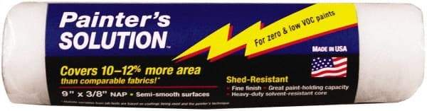 Wooster Brush - 3/8" Nap, 9" Wide Paint Roller Cover - Medium Texture, Woven - USA Tool & Supply