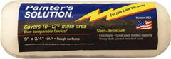 Wooster Brush - 3/4" Nap, 9" Wide Paint Roller Cover - Rough Texture, Woven - USA Tool & Supply