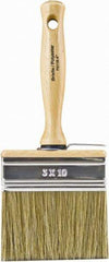 Wooster Brush - 4-3/4" Flat Hog Wall Brush - 2-3/4" Bristle Length, 5.44" Wood Threaded Wood Handle - USA Tool & Supply