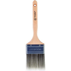 Wooster Brush - 3" Flat Synthetic Sash Brush - 2-15/16" Bristle Length, 7.44" Wood Fluted Handle - USA Tool & Supply