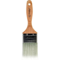 Wooster Brush - 2-1/2" Flat Synthetic Varnish Brush - 2-15/16" Bristle Length, 5.81" Wood Beavertail Handle - USA Tool & Supply
