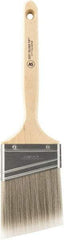 Wooster Brush - 3" Angled Synthetic Sash Brush - 2-15/16" Bristle Length, 7.13" Wood Fluted Handle - USA Tool & Supply