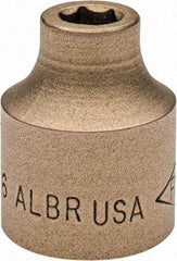 Ampco - 5/16", 1/2" Drive, Standard Hand Socket - 6 Points, 1-3/16" OAL, Aluminum Bronze - USA Tool & Supply