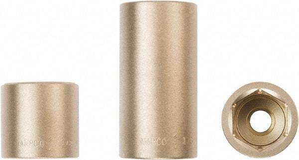 Ampco - 3/4" Drive, Standard Hand Socket - 6 Points, 2-7/8" OAL, Aluminum Bronze - USA Tool & Supply