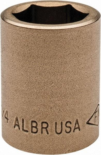 Ampco - 3/4", 1/2" Drive, Standard Hand Socket - 6 Points, 1-7/16" OAL, Aluminum Bronze - USA Tool & Supply