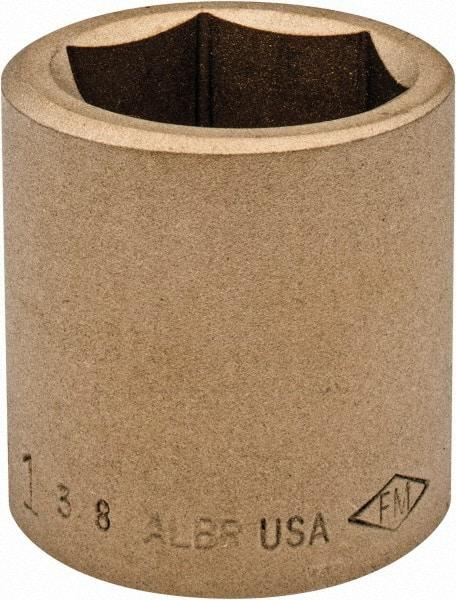 Ampco - 1-3/8", 3/4" Drive, Standard Hand Socket - 6 Points, 2" OAL, Aluminum Bronze - USA Tool & Supply