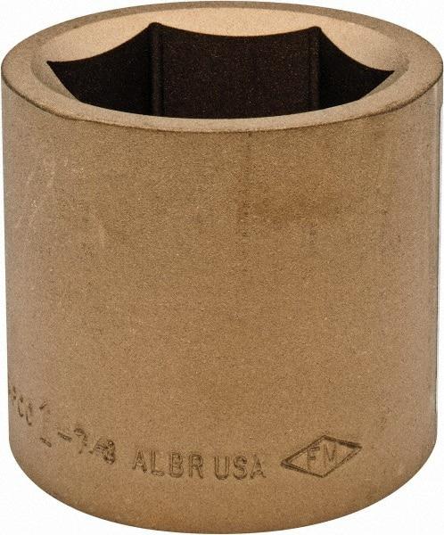 Ampco - 1-7/8", 3/4" Drive, Standard Hand Socket - 6 Points, 2-9/16" OAL, Aluminum Bronze - USA Tool & Supply