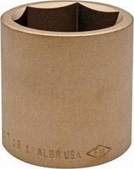 Ampco - 1-13/16", 3/4" Drive, Standard Hand Socket - 6 Points, 2-9/16" OAL, Aluminum Bronze - USA Tool & Supply