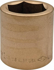 Ampco - 1-11/16", 3/4" Drive, Standard Hand Socket - 6 Points, 2-1/4" OAL, Aluminum Bronze - USA Tool & Supply