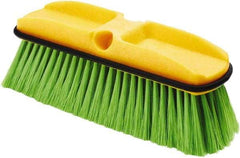 Rubbermaid - 2-1/2" Bristle Length, Nylon Wash Brush - 10" Long Head, Green, Plastic Block - USA Tool & Supply