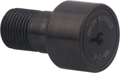 Accurate Bushing - 1/2" Roller Diam x 3/8" Width, 1/4" Stud Diam x 5/8" Length, Sealed Heavy Stud Cam Follower - Carbon Steel, 1/4" Thread Length, 1/4-28 Thread, 1" OAL, 970 Lb Dynamic Cap - USA Tool & Supply