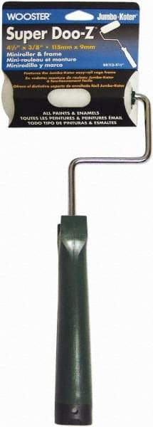 Wooster Brush - 3/8" Nap, Mini Roller & Frame Combo - 4-1/2" Wide, Includes Roller Cover & Frame - USA Tool & Supply