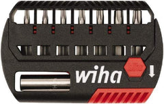 Wiha - 8 Piece, Bit Set - 5/32 to 1/4", 4 to 6mm Hex, Hex Point - USA Tool & Supply