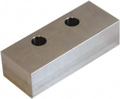 5th Axis - 5" Wide x 1.35" High x 1.95" Thick, Flat/No Step Vise Jaw - Soft, Aluminum, Manual Jaw, Compatible with V562 Vises - USA Tool & Supply