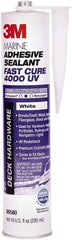 3M - 12.8 oz Cartridge White Polyether Hybrid Adhesive Sealant - 190°F Max Operating Temp, 20 min Tack Free Dry Time - USA Tool & Supply