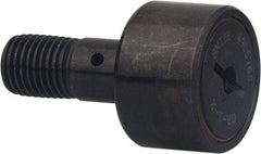 Accurate Bushing - 9/16" Roller Diam x 3/8" Width, 0.19" Stud Diam x 5/8" Length, Sealed Stud Cam Follower - Carbon Steel, 1/4" Thread Length, 10-32 Thread, 1" OAL, 970 Lb Dynamic Cap, 720 Lb Static Cap - USA Tool & Supply