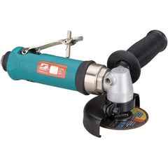 Dynabrade - 3" Wheel Diam, 18,000 RPM, Pneumatic Cutoff & Cutoff-Grinder Tool - Right Angle Handle, 1/4 NPT Inlet - USA Tool & Supply