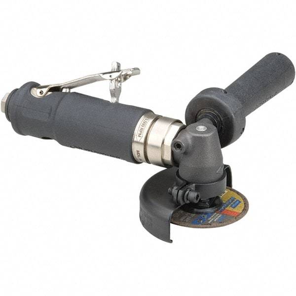 Dynabrade - 3" Wheel Diam, 18,000 RPM, Pneumatic Cutoff & Cutoff-Grinder Tool - Right Angle Handle, 1/4 NPT Inlet - USA Tool & Supply