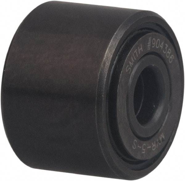 Accurate Bushing - 8mm Bore, 8mm Roller Diam x 24mm Width, Carbon Steel Sealed Yoke Cam Follower - 10,400 N Dynamic Load Capacity - USA Tool & Supply