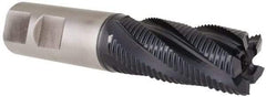 Hertel - 7/8" Diam, Fine Pitch, 1-7/8" LOC, 5 Flute Cobalt Roughing Square End Mill - TiAlN Finish, 4-1/8" OAL, 7/8" Shank Diam, Single End, 30° Helix - USA Tool & Supply