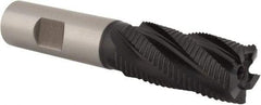 Hertel - 7/8" Diam, Fine Pitch, 1-7/8" LOC, 5 Flute Cobalt Roughing Square End Mill - TiAlN Finish, 4-1/8" OAL, 3/4" Shank Diam, Single End, 30° Helix - USA Tool & Supply