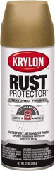 Krylon - Khaki (Color), 12 oz Net Fill, Textured, Rust Proof Enamel Spray Paint - 25 Sq Ft per Can, 12 oz Container - USA Tool & Supply