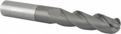 Accupro - 5/8" Diam, 2-1/8" LOC, 3 Flute Solid Carbide Ball End Mill - nACRo Finish, Single End, 4-5/8" OAL, 5/8" Shank Diam, Spiral Flute - USA Tool & Supply