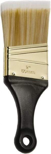 Ability One - 3" Flat Synthetic Sash Brush - 2" Bristle Length, 3" Short Handle - USA Tool & Supply