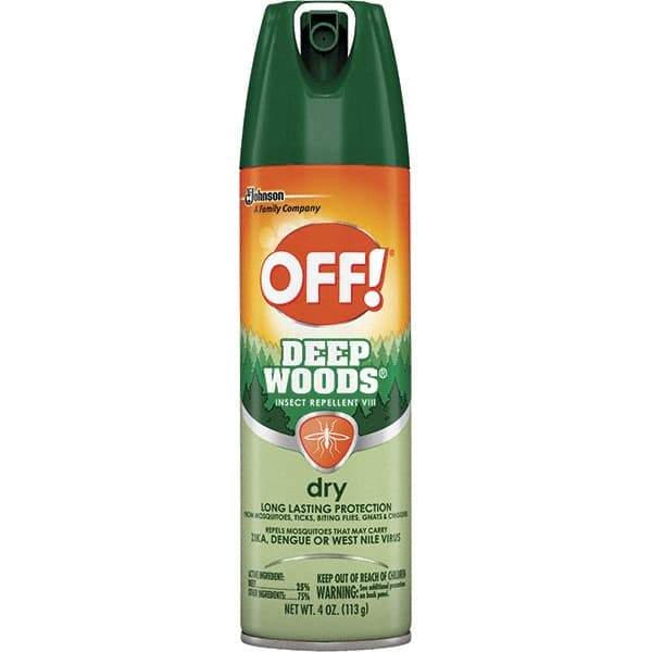 OFF! - 4 oz 25% DEET Aerosol Spray - For Mosquitoes, Ticks, Biting Flies, Gnats, Chiggers - USA Tool & Supply