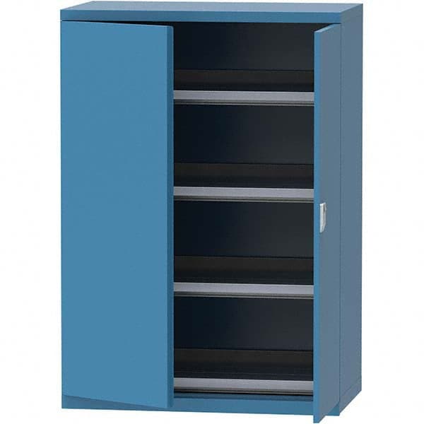 LISTA - 84 Compartment Bright Blue Steel Modular Storage Cabinet - USA Tool & Supply