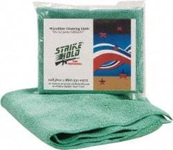 MPH Systems - Reusable Microfiber Wipes - Packet, 16" x 16" Sheet Size, Green - USA Tool & Supply