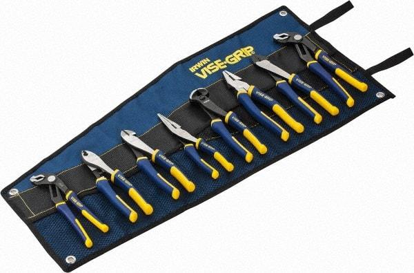 Irwin - 8 Piece Plier Set - Comes in Tool Roll - USA Tool & Supply