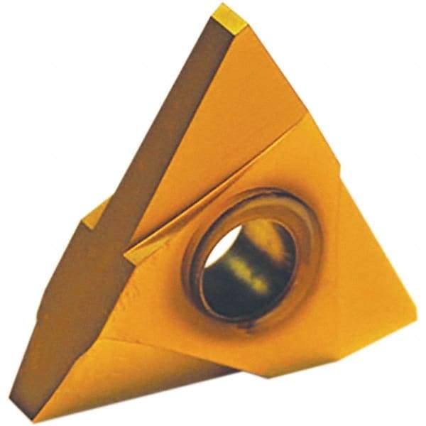Tool-Flo - TNMA44 API Buttress Grade GP50D Edge Threading Insert - AlTiN Finish, 1/2" Inscribed Circle, Neutral Cut - USA Tool & Supply