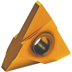 Tool-Flo - TNMA44 API Buttress Grade GP50D Edge Threading Insert - AlTiN Finish, 5/8" Inscribed Circle, Neutral Cut - USA Tool & Supply
