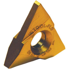 Tool-Flo - TNMA44 API Buttress Grade GP50D Edge Threading Insert - AlTiN Finish, 1/2" Inscribed Circle, Neutral Cut - USA Tool & Supply