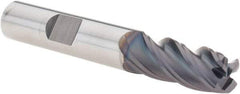 SGS - 3/8", 4 Flute, Single End, Solid Carbide, 0.06" Corner Radius End Mill - 2-1/2" OAL, Right Hand Flute, 7/8" LOC, Right Hand Cut - USA Tool & Supply