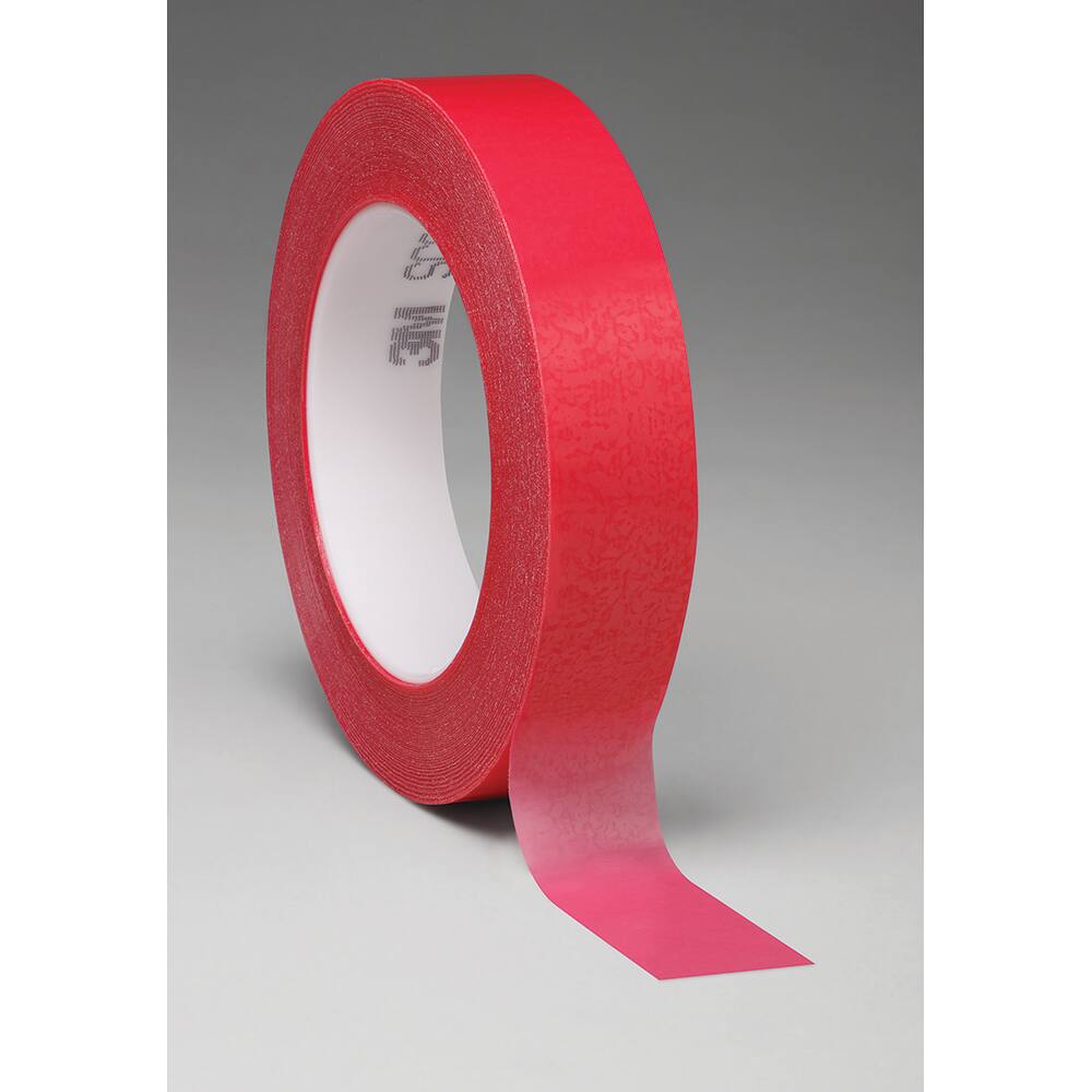 3M - Electrical Tape; Width (Inch): 3 ; Length Range: 72 yd. and Larger ; Color: Red ; Material Type: Polyester ; Length (yd): 72.00 - Exact Industrial Supply