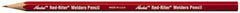 Markal - Red Welders Pencil - Sharpen with Pencil Sharpener Tip - USA Tool & Supply