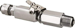 Parker - 1/4" OD, Double End Shutoff Pipe - 150 Max Working psi, 0 to 150°F, - USA Tool & Supply