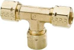 Parker - 5/8" OD, Brass Union Tee - 650 Max Working psi, -65 to 250°F, Comp x Comp x Comp Ends - USA Tool & Supply
