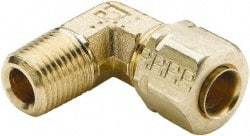Parker - 1" OD, Brass Male Elbow - 350 Max Working psi, -65 to 250°F, Comp x MNPT Ends - USA Tool & Supply