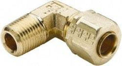 Parker - 1" OD, Brass Male Elbow - 350 Max Working psi, -65 to 250°F, Comp x MNPT Ends - USA Tool & Supply