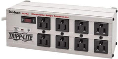 Tripp-Lite - 8 Outlets, 120 VAC15 Amps, 25' Cord, Power Outlet Strip - Floor, Keyhole Mount, 5-15 NEMA Configuration, 3-1/2" Strip - USA Tool & Supply