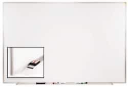 Ghent - 36-1/2" High x 48-1/2" Wide Porcelain on Steel Magnetic Marker Board - Aluminum Frame, 1.88" Deep - USA Tool & Supply
