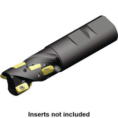 Kennametal - 32mm Cut Diam, 44.78mm Max Depth of Cut, 32mm Shank Diam, 115mm OAL, Indexable Square Shoulder Helical End Mill - ED.T 10T3.. Inserts, Weldon Shank, 0° Lead Angle, Through Coolant, Series Mill 1-10 - USA Tool & Supply